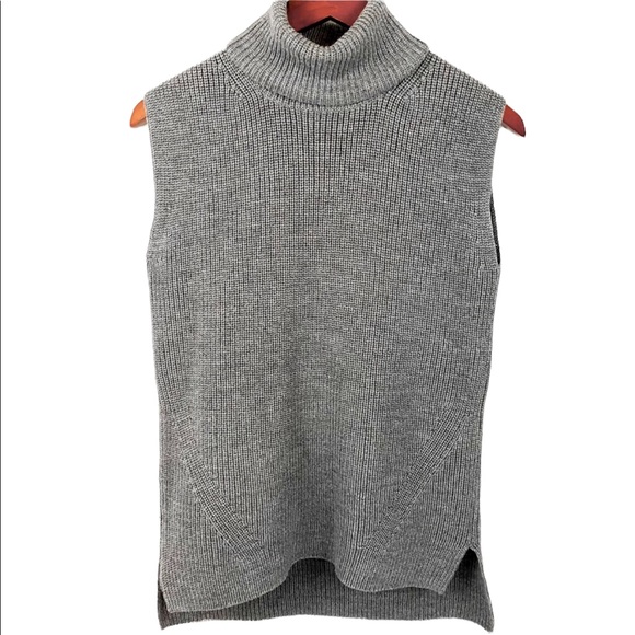 EVERLANE 🐑 The Chunky Wool Knit Sleeveless Turtleneck Pullover - Picture 5 of 11